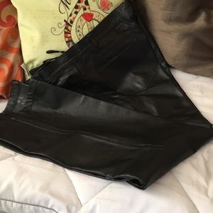 Genuine Black Leather Pants